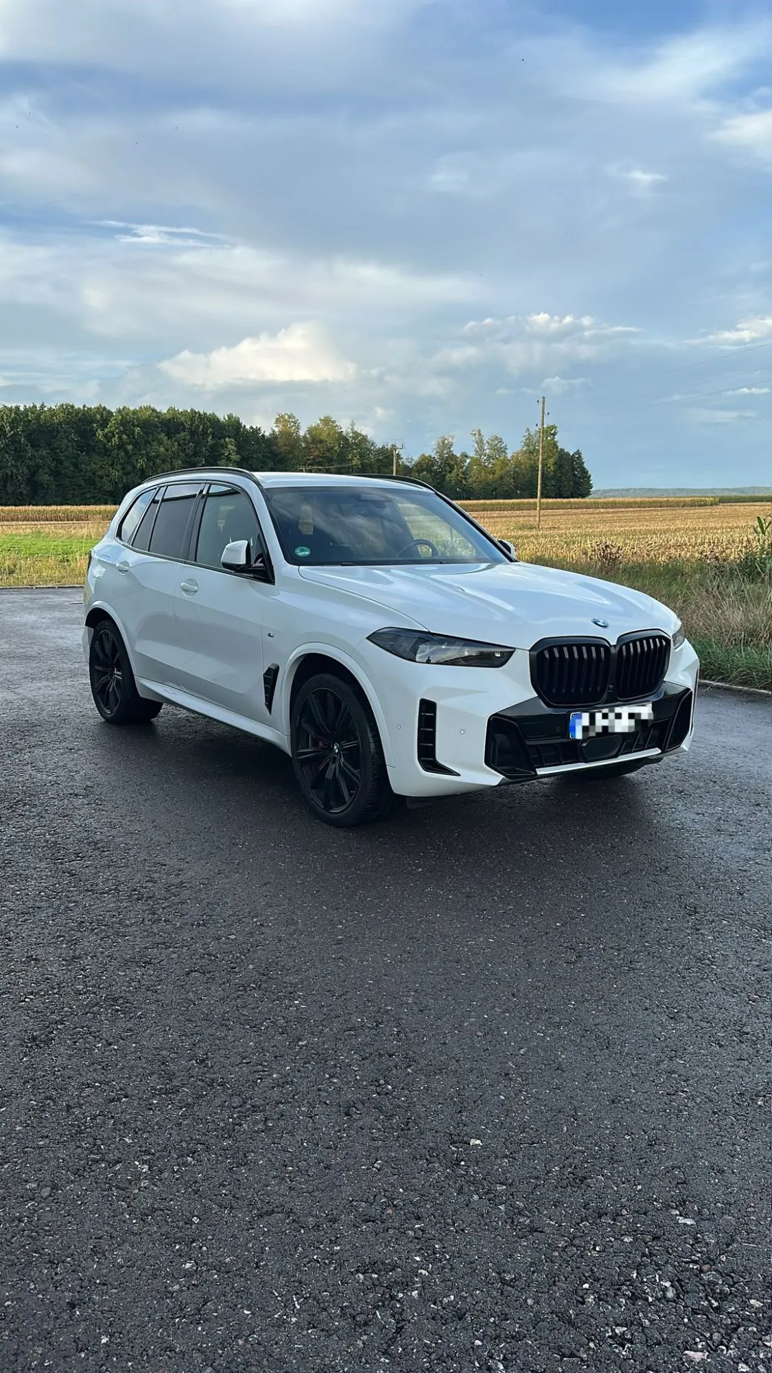 Weißer BMW X5 mit schwarzen Felgen nach der Fahrzeugaufbereitung bei Autopflege Meilinger in Höchstädt